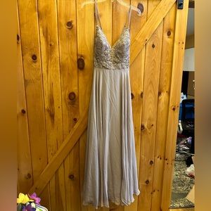 Azazi bridesmaid dress size 12 in taupe